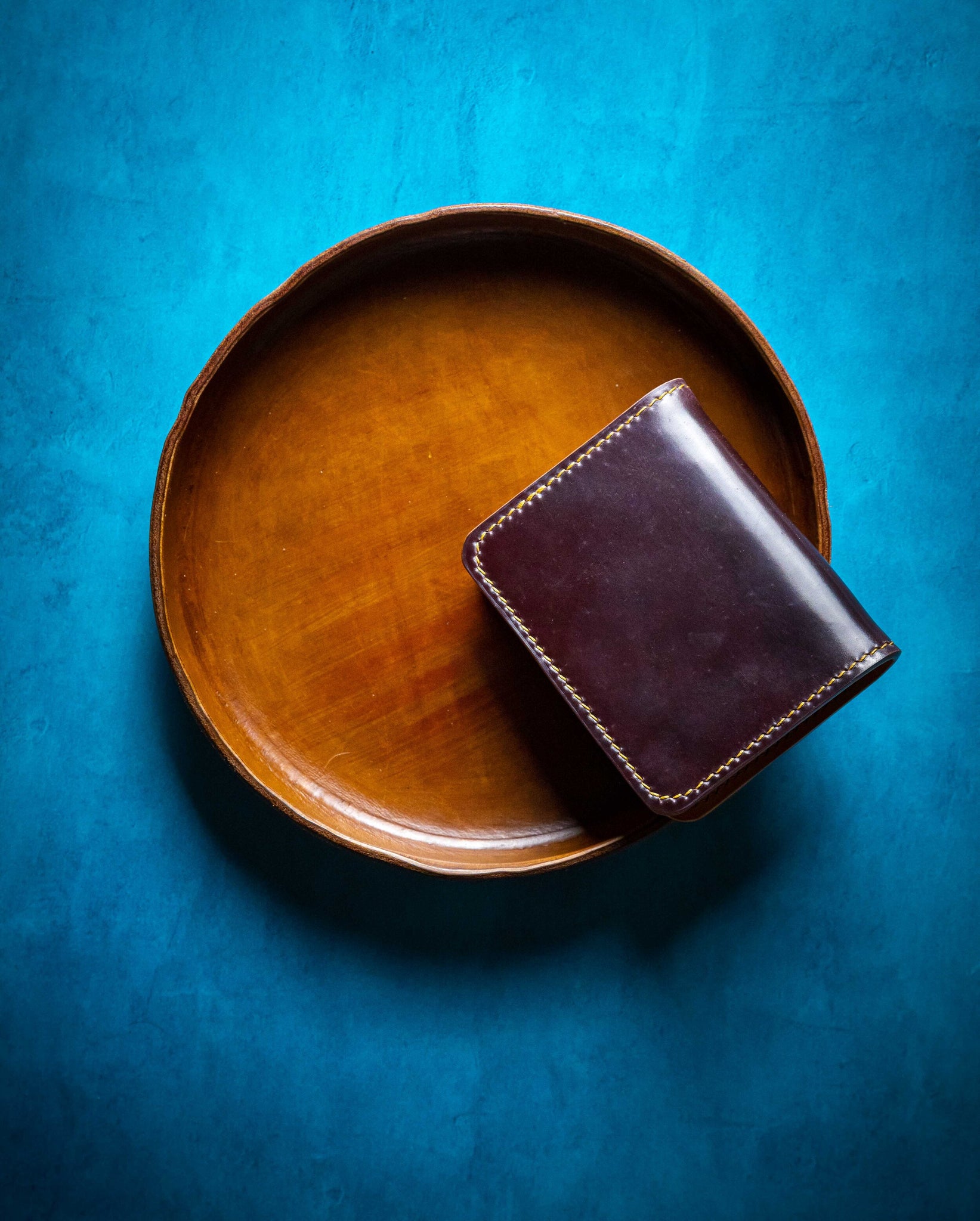 Shell Cordovan wallet - Color 8 With Natural Buttero Interior