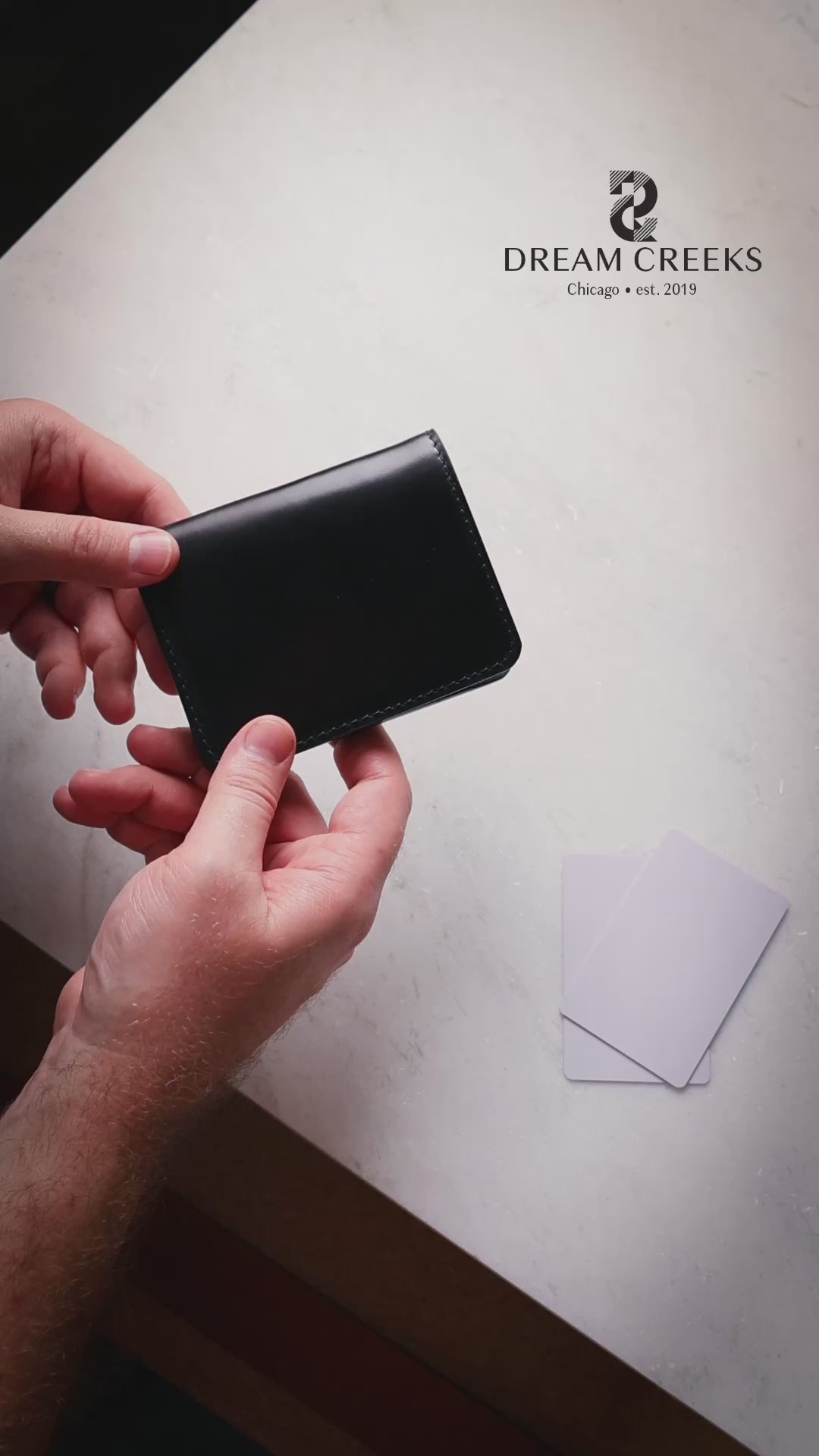 Black Shell Cordovan Wallet With Reverse Cordovan Interior – DREAM